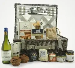Deluxe Picnic Food Hamper for Four | with Cheese & Wine