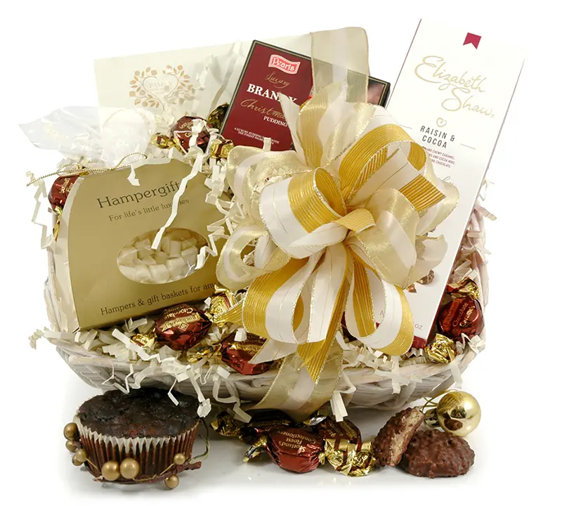 Golden Xmas Choc Basket 