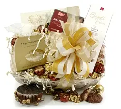 Golden Xmas Choc Basket 